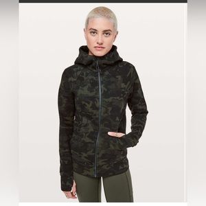Lululemon Scuba Hoodie *Light Cotton Fleece Incognito Camo Multi Gator Green 0